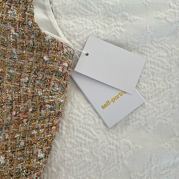 Self Portrait bouclè dress size US2 - Picture 3 of 10